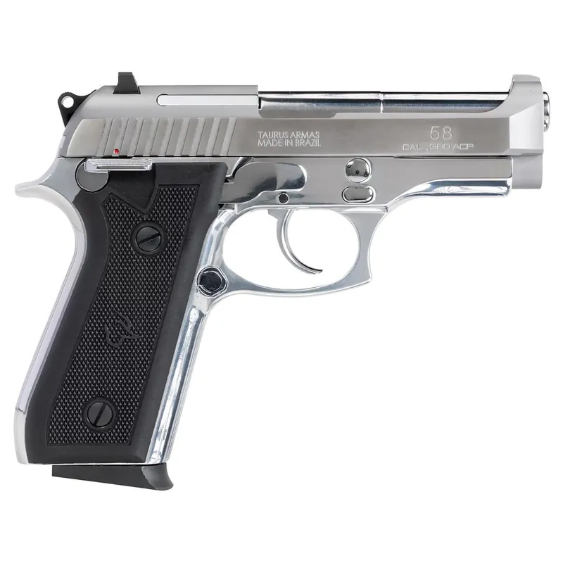 Taurus 1-58149 58 380 ACP 15+1 4" Matte Stainless Steel Barrel, Matte Serrated Stainless Steel Slide, Matte Stainless Aluminum Frame w/Beavertail, Black Polymer Grip