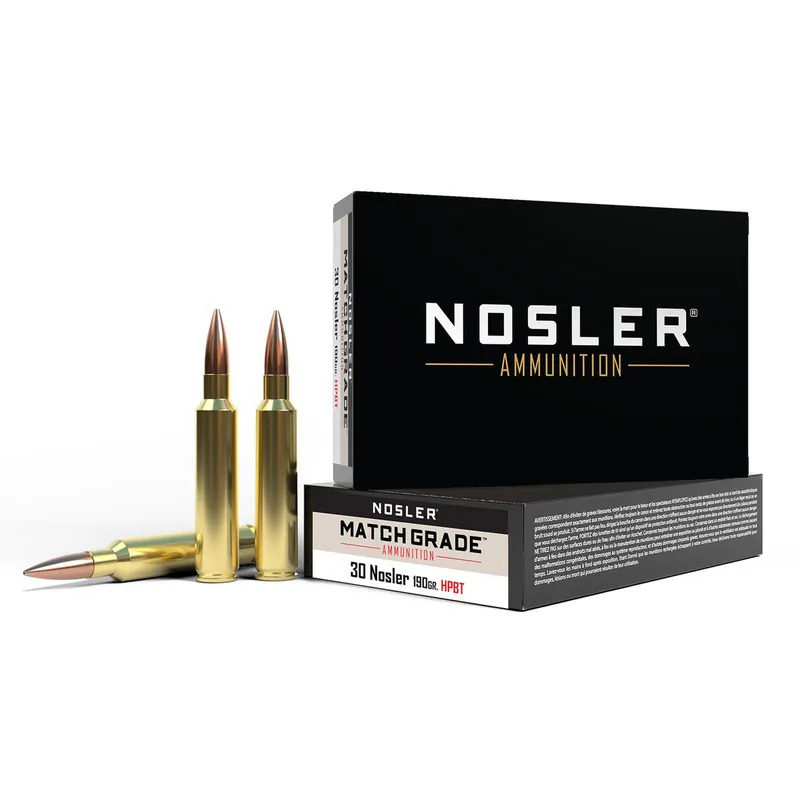 Nosler 60029 Match Grade 30Nosler 190gr Custom Competition Hollow Point Boat Tail 20 Per Box/10 Case