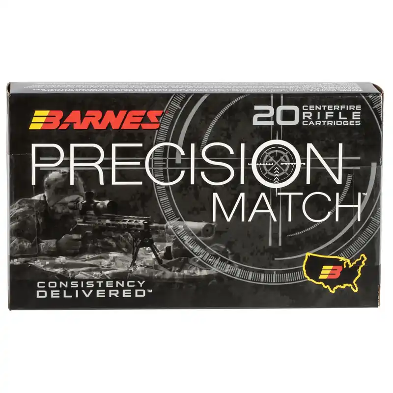Barnes Bullets 30740 Precision Match 300Win Mag 220gr Open Tip Match Boat Tail 20 Per Box/10 Case