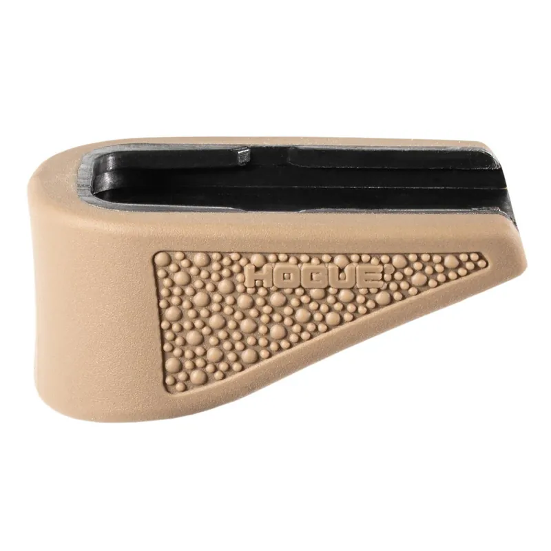 Hogue 18233 Extension Base Pad Fits Glock 43 Compatible w/ 6rd Magazine FDE Overmolded Rubber