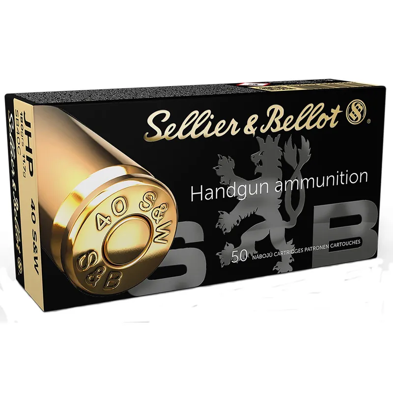 Sellier & Bellot SB40C Handgun 40S&W 180gr Jacketed Hollow Point 50 Per Box/20 Case