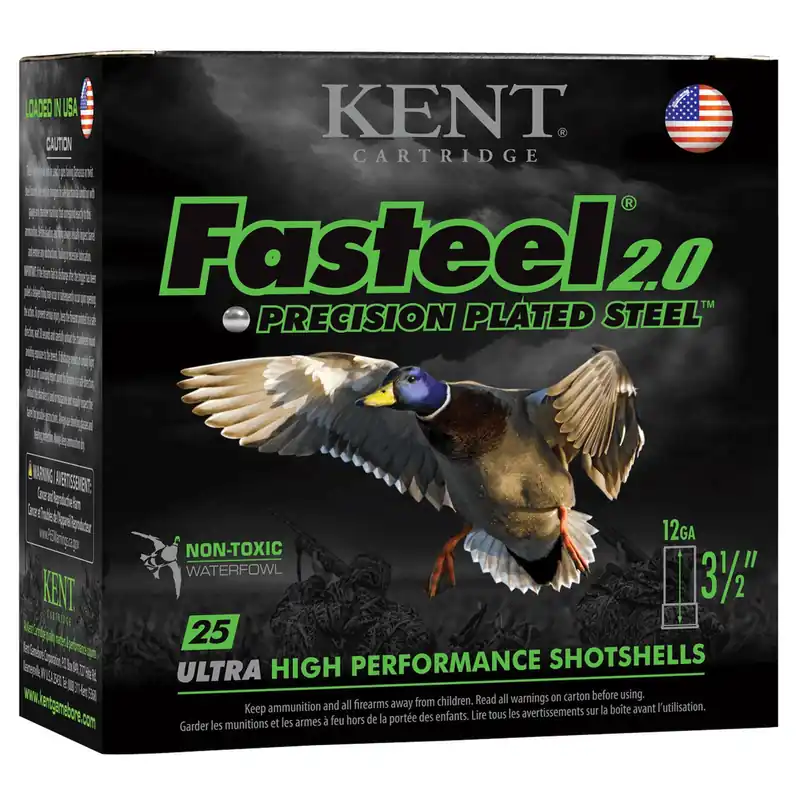 Kent Cartridge K1235FS403 Fasteel 2.0 12 Gauge 3.50" 1 3/8 oz 3 Shot 25 Per Box/ 10 Case