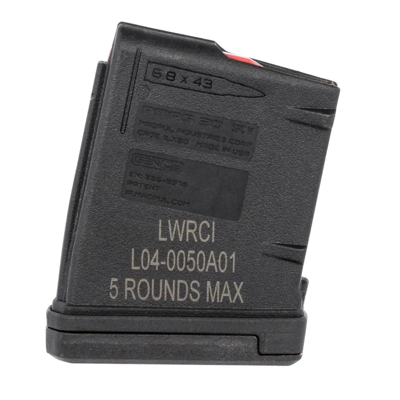 LWRC 2000123A02 PMAG Black Detachable 5rd 6.8 SPC for LWRC SIX8
