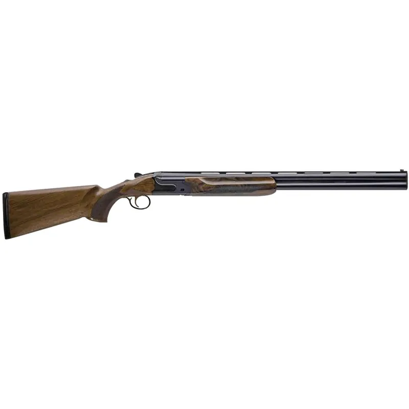 Charles Daly 930394 202E 12 Gauge Break Open 3" 2rd 28" Black Over/Under Vent Rib Barrel, Black Engraved Steel Receiver, Fixed w/Pistol Grip Walnut Stock