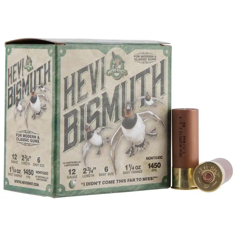 HEVI-Shot HS14706 HEVI-Bismuth 12Gauge 2.75" 1 1/4oz Bismuth 6Shot 25 Per Box/10 Case