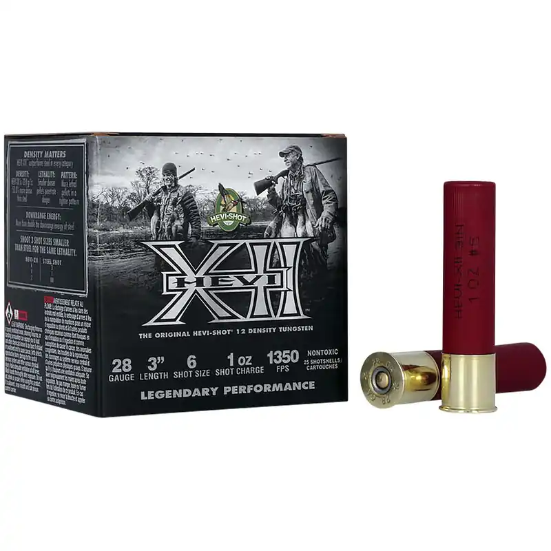HEVI-Shot HS53286 HEVI-XII 28Gauge 3" 1oz Tungsten 6Shot 25 Per Box/10 Case