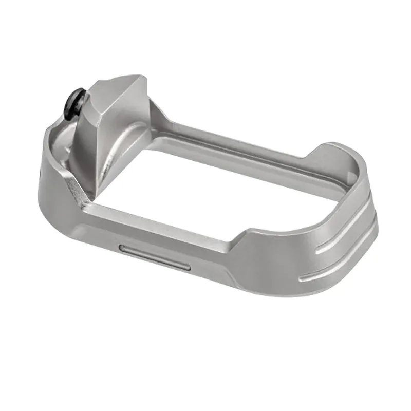 Tyrant CNC TDG17MWG3GREYBLACKSCRE Magwell Fits Glock 17 Gen 3 Grey Aluminum