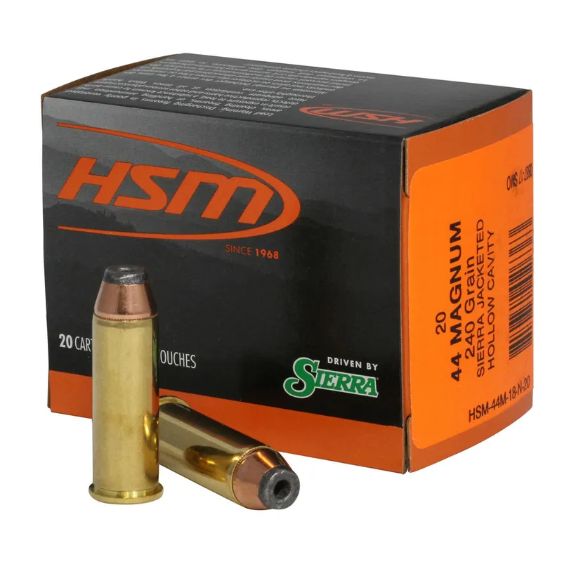 HSM 44M18N20 Pro Pistol 44 Rem Mag 240 gr Jacketed Hollow Cavity 20 Per Box/ 20 Case