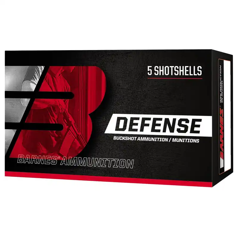 Barnes Bullets 32009 Defense 12Gauge 2.75" 9Pellets 00Buck Shot 5 Per Box/20 Case