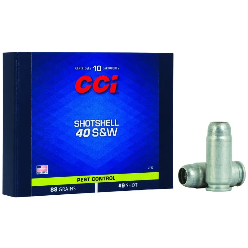 CCI 3740 Pest Control Shotshell 40S&W 88gr 9Shot 10 Per Box/20 Case
