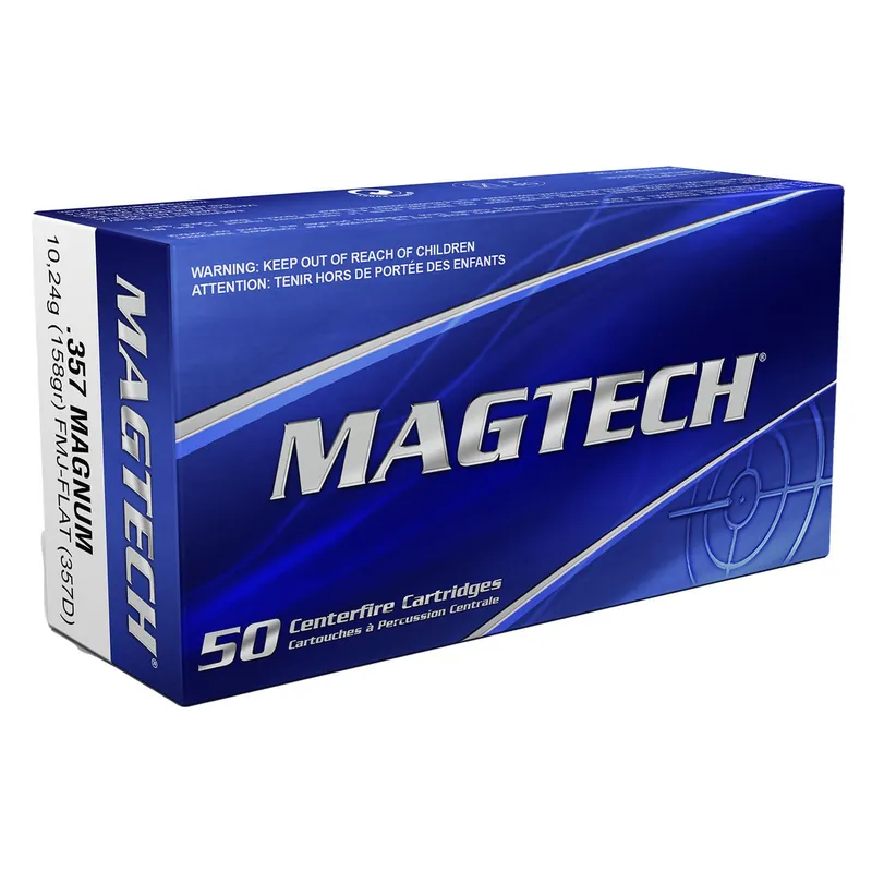 Magtech 357D Range/Training 357Mag 158gr Full Metal Jacket Flat Point 50 Per Box/20 Case