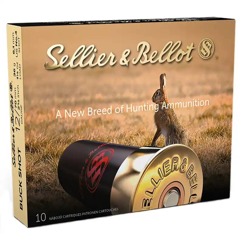 Sellier & Bellot SB12BSD Hunting 12Gauge 2.75" 27Pellets 1 1/4oz 4Buck Shot 10 Box/25 Case