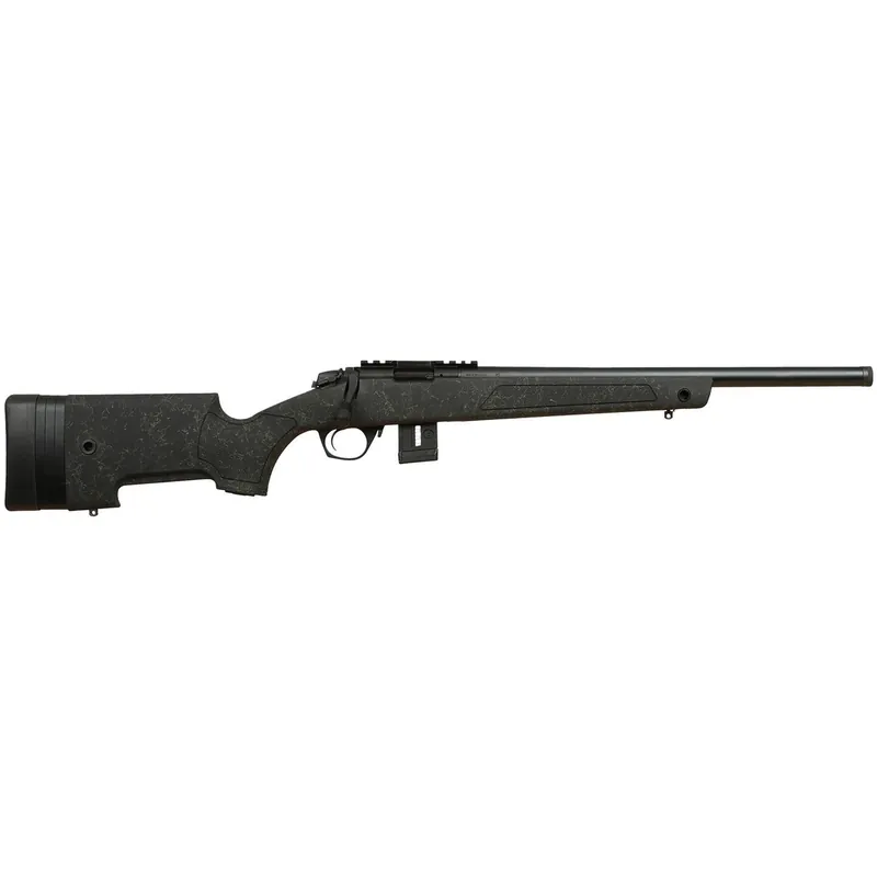 Bergara Rifles BMR007 BMR-X 22 LR 10+1 18" Blued Heavy Threaded Barrel, Blued Picatinny Rail Receiver, Adj LOP Green w/Black Webbing Synthetic Stock