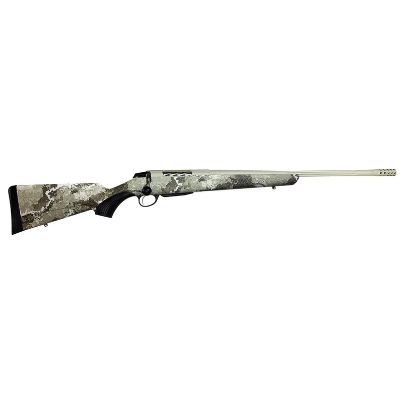 Tikka JRTXVA37124 T3x Lite 7mm PRC 3+1 24.40" Desert Verde Cerakote Fluted Threaded Barrel & Drilled & Tapped Receiver, Veil Alpine Fixed Synthetic Stock, Right Hand