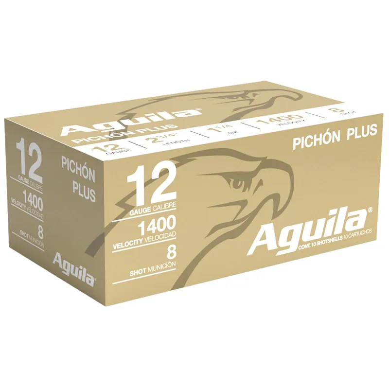 Aguila 1CHB1296 Pichon Plus 12Gauge 2.75" 1 1/4oz 8Shot 10 Per Box/25 Case