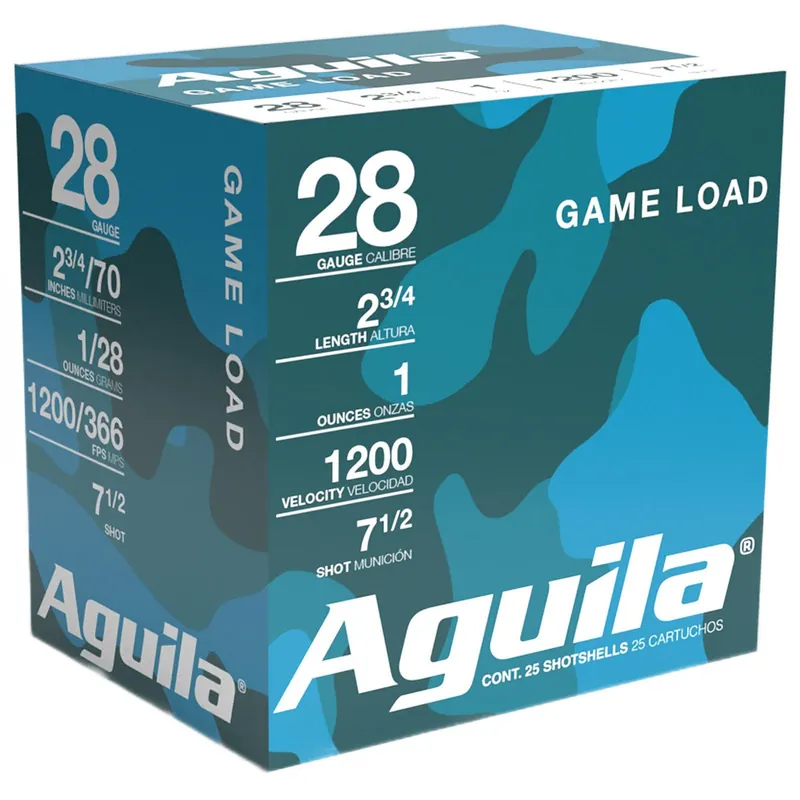 Aguila 1CHB2837 Game Load 28Gauge 2.75" 1oz 7.5Shot 25 Per Box/20 Case