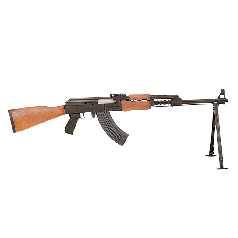 Zastava Arms Usa ZR72762W ZPAP M72 RPK 7.62x39mm 30+1 21" Black Finned Barrel Black, Black Steel Receiver, Fixed Walnut Stock, Detachable Bipod