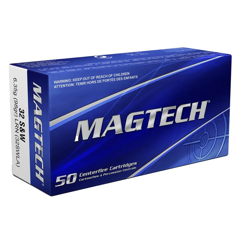 Magtech 32SWLA Range/Training 32S&WLong 98gr Lead Round Nose 50 Per Box/20 Case