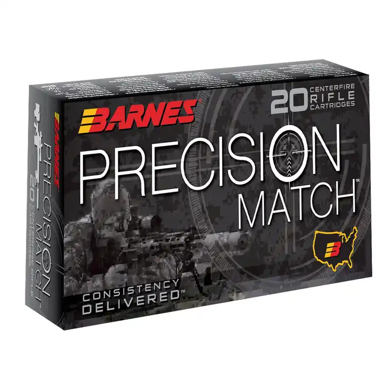 Barnes Bullets 30818 Precision Match 308Win 175gr Open Tip Match Boat Tail 20 Per Box/10 Case