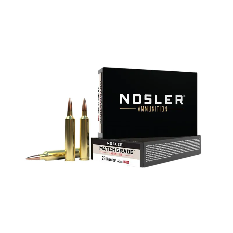 Nosler 51288 Match Grade 26Nosler 140gr Custom Competition Hollow Point Boat Tail 20 Per Box/10 Case