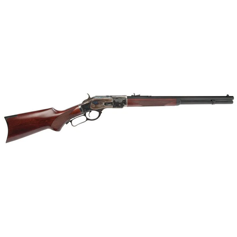 Cimarron CA206 1873 Short Deluxe Full Size 44 Special 10+1, 20" Blued Octagon Steel Barrel, Color Case Hardened Steel Receiver, Walnut Fixed Pistol Grip Stock, Right Hand
