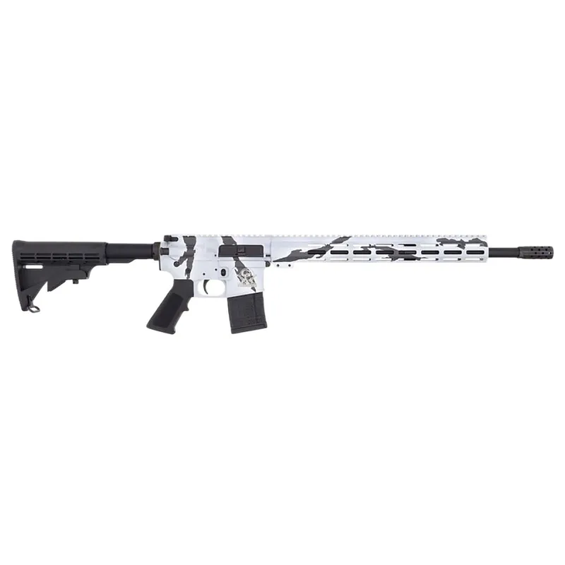 Great Lakes Firearms GL15223PSNO AR-15 223 Wylde 30+1 16" Black Nitride Threaded Barrel, Pursuit Snow Cerakote Aluminum Receiver w/Picatinny Rail, M-LOK Handguard, Black Polymer Stock, Mil-Spec Grip