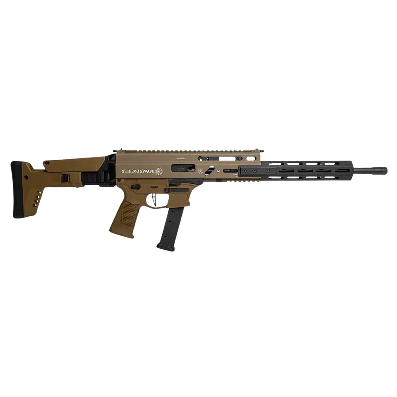 Grand Power 810091158029 Stribog SP9A3G 9mm Luger 16" Black Barrel, Flat Dark Earth Receiver, Polymer Stock & Grip