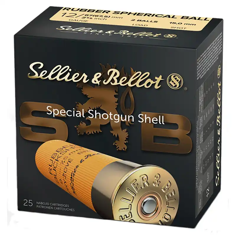 Sellier & Bellot SB12RBB Shotgun 12Gauge 2.75" Rubber 25 Per Box/10 Case
