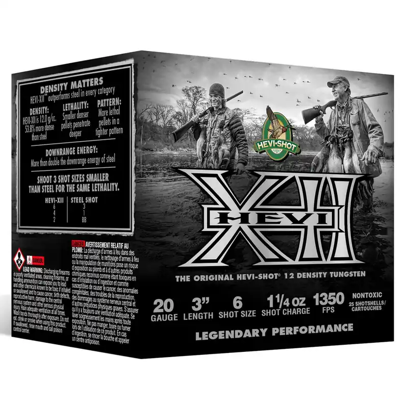 HEVI-Shot HS53206 HEVI-XII 20Gauge 3" 1 1/4oz Tungsten 6Shot 25 Per Box/10 Case