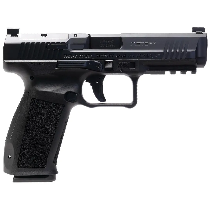 Canik HG6826N Mete SFT 9mm Luger 10+1 4.46" Black Nitride Steel Barrel, Black Cerakote Optic Ready/Serrated Steel Slide, Black Polymer Frame w/Picatinny Rail, Interchangeable Backstrap Grip