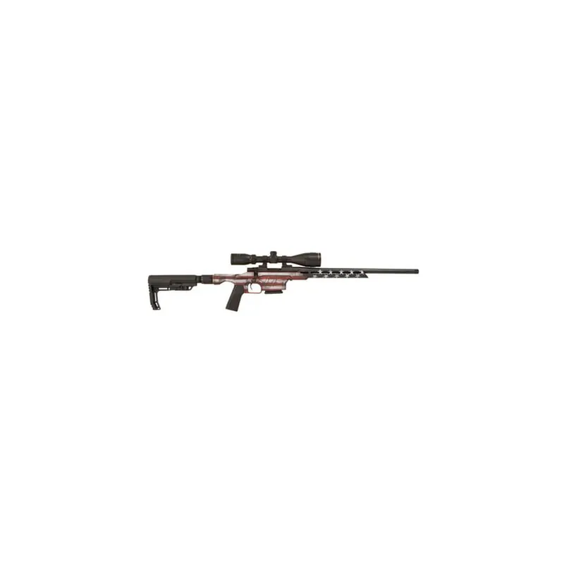 Howa HMXL350USA M1500 Mini Excel Lite 350 Legend 16.25" TB 3+1 American Flag Cerakote Black Folding HTI Excl Lite Chassis Stock