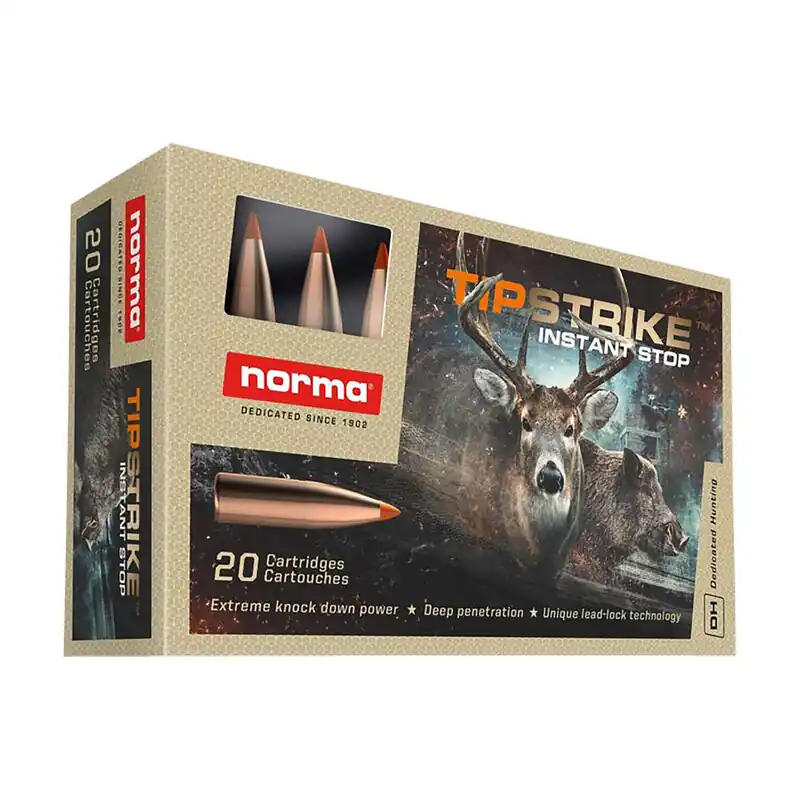 Norma Ammunition 20174352 Dedicated Hunting Tipstrike 308Win 170gr Polymer Tip 20 Per Box/10 Case