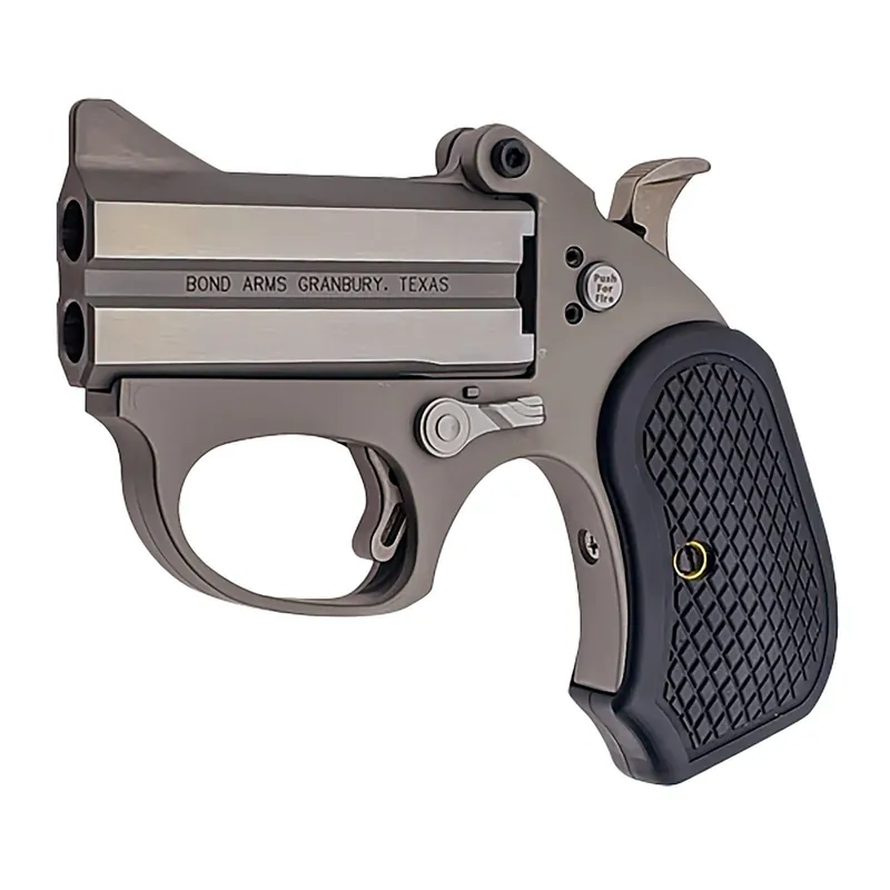 Bond Arms BAHB Honey B 22 Mag 2 Shot 3" Black Rough & Tumble Stainless Steel Barrel & Frame, Black Extended B6 Resin Grips