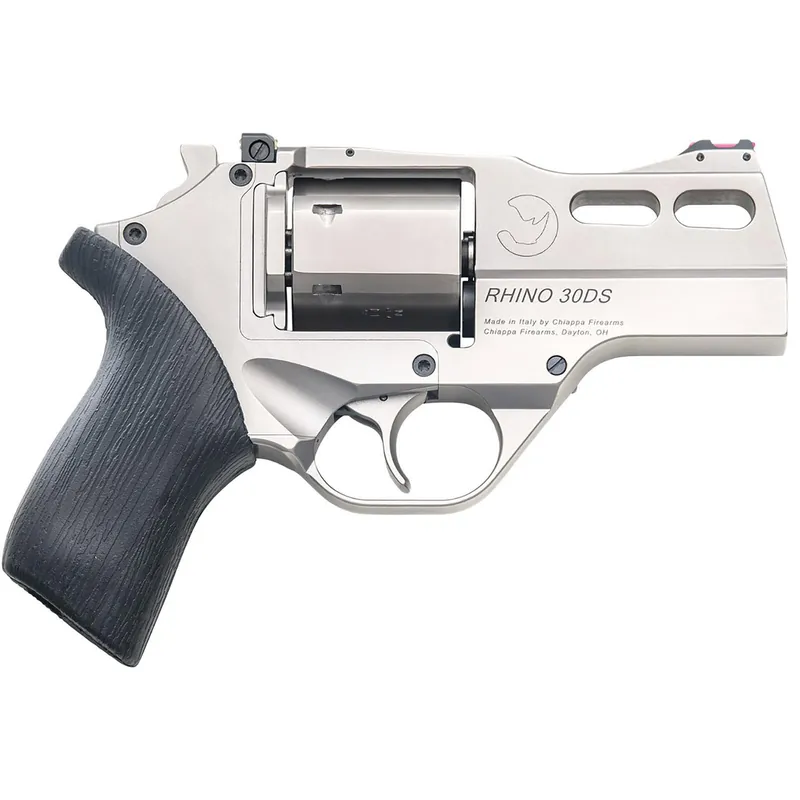 Chiappa Firearms 340.341 Rhino 30DS Small 10mm Auto 6 Shot 3" Black Anodized Picatinny Rail/Vent Rib Barrel, Black Cylinder Black Anodized Aluminum Frame w/Picatinny Rail, Walnut Grip