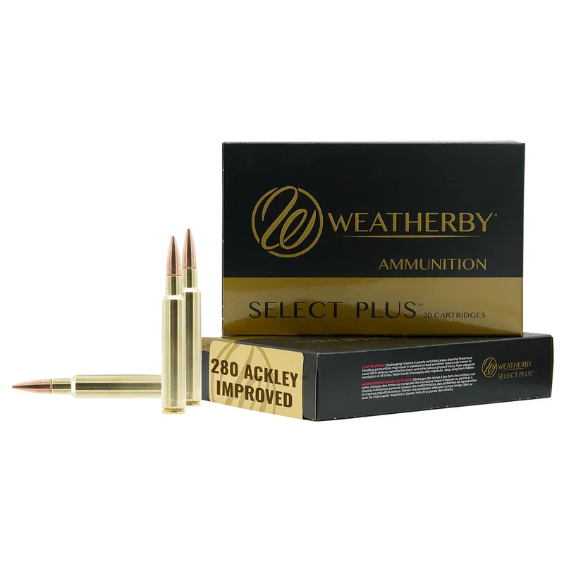 Weatherby M280A139HCB Select Plus 280Ackley Improved 139gr 20 Per Box/10 Case