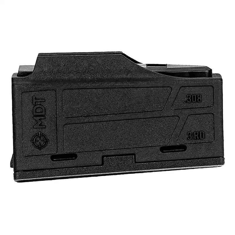 Mdt Sporting Goods Inc 105089BLK AICS Magazine 3rd Flush Fit 308/6.5 Creedmoor Short Action, Black Polymer Fits Some Chassis/Bottom Metal (MDT/XLR/KRG/GRS/CDI/Pacific Tool & Gauge)