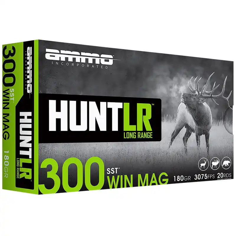 Ammo Inc 300WM180SSTA20 Hunt Long Range 300Win Mag 180gr Super Shock Tip 20 Per Box/10 Case