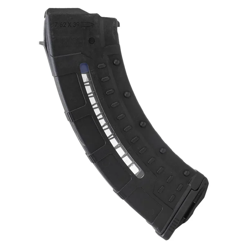 Leapers RBTAKM30 30rd Windowed 7.62x39mm Black Polymer/Steel