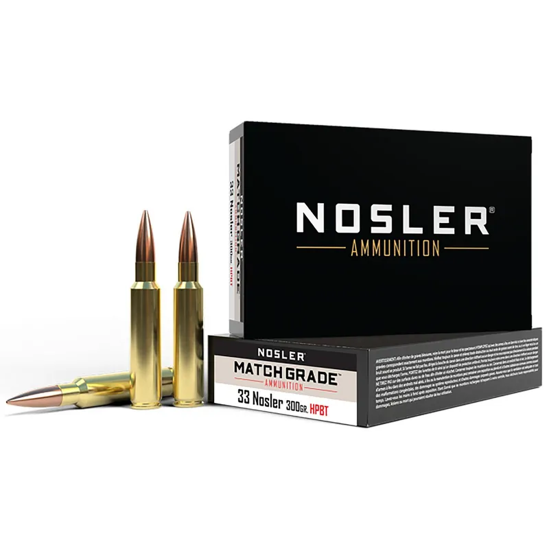 Nosler 60031 Match Grade 33Nosler 300gr Custom Competition Hollow Point Boat Tail 20 Per Box/10 Case