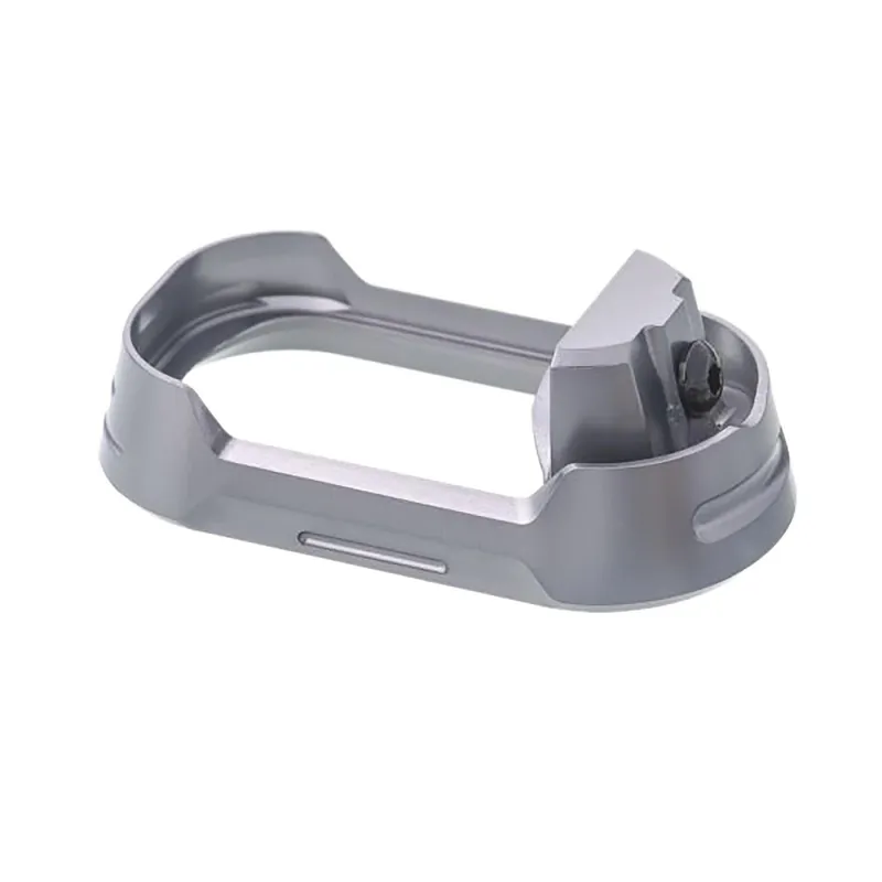Tyrant CNC TDG19G34MWGREYBLKSCRW Magwell Fits Glock 19 Gen 3-4 Grey Aluminum