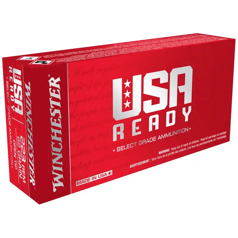 Winchester Ammo RED223 USA Ready 223Rem 62gr Open Tip Range 20 Per Box/10 Case