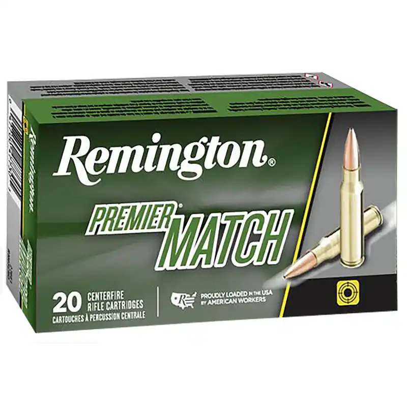 Remington Ammunition 27686 Premier Match 223Rem 77gr Sierra MatchKing BTHP 20 Per Box/10 Case