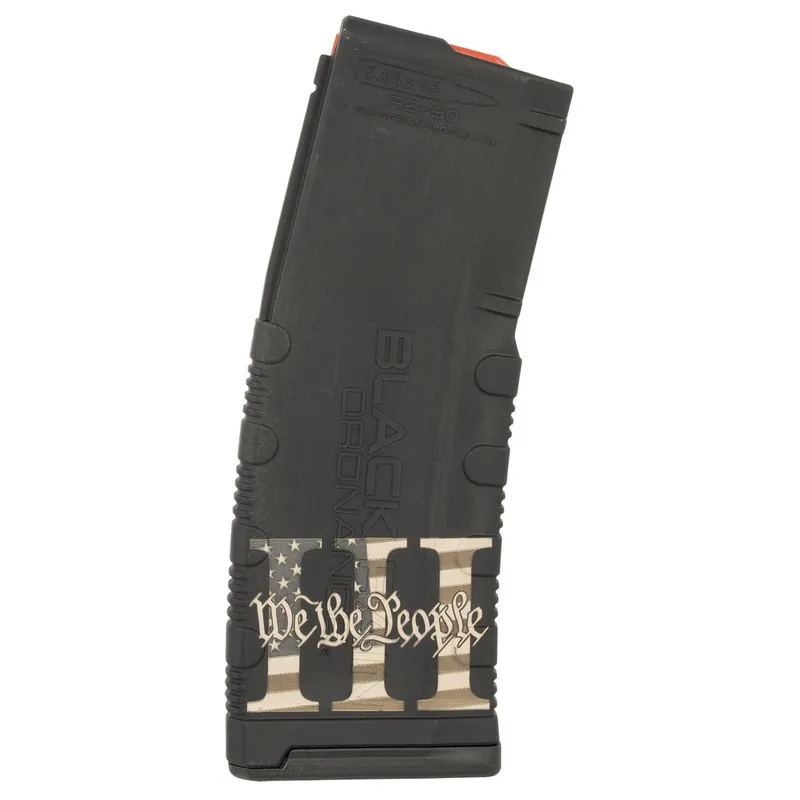 Black Rain Ordnance MAG303PERCENT Magazine 30rd 223 Rem/5.56 NATO We The People Engraving Fits AR-15 Platform