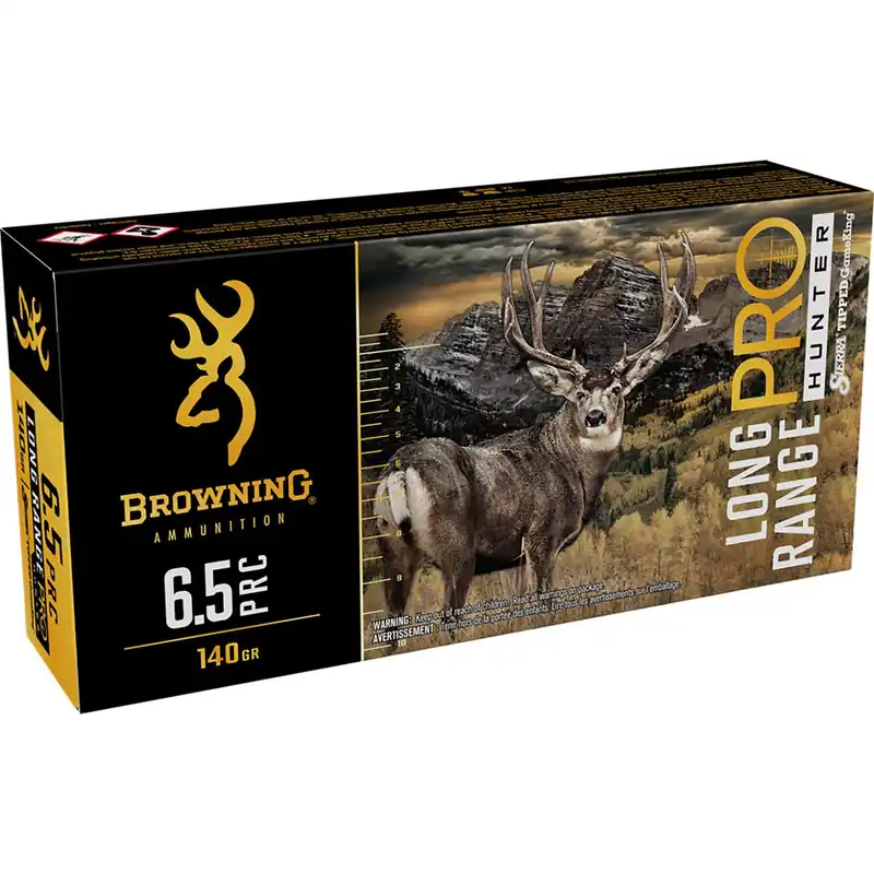 Browning Ammo B192565002 Long Range Pro 6.5PRC 130gr 20 Per Box/10 Case