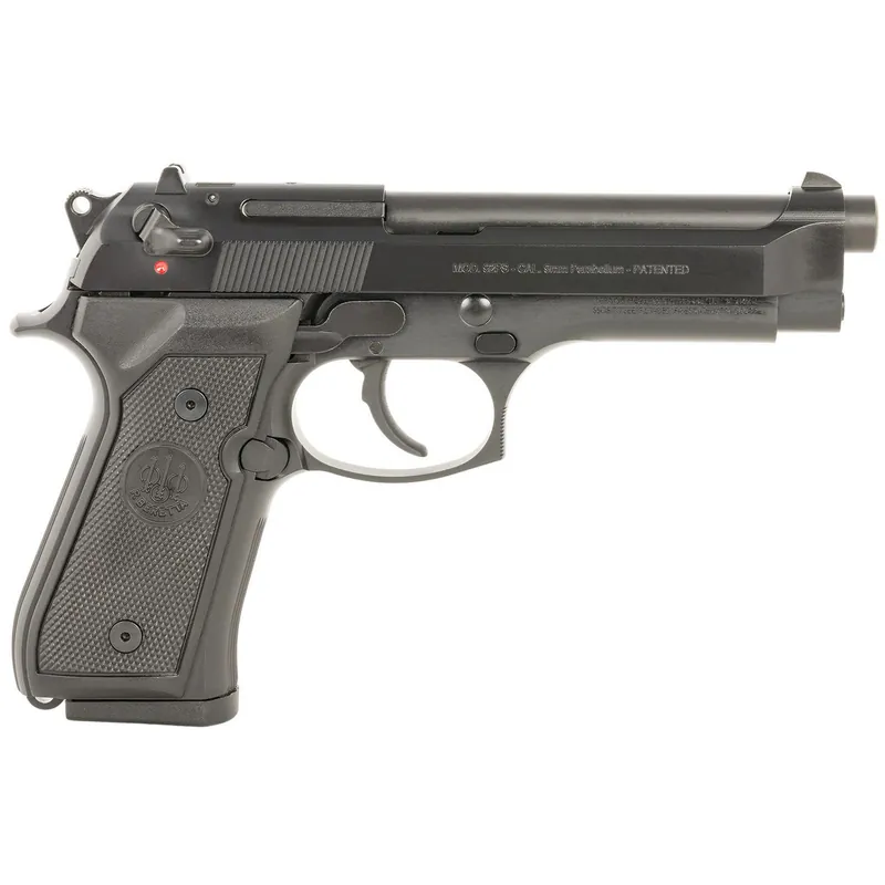 Beretta USA J92F300 92FS Full Size Frame 9mm Luger 10+1 4.90" Black Steel Barrel, Black Bruniton Steel Serrated Slide, Black Bruniton Aluminum Frame, Ambidextrous