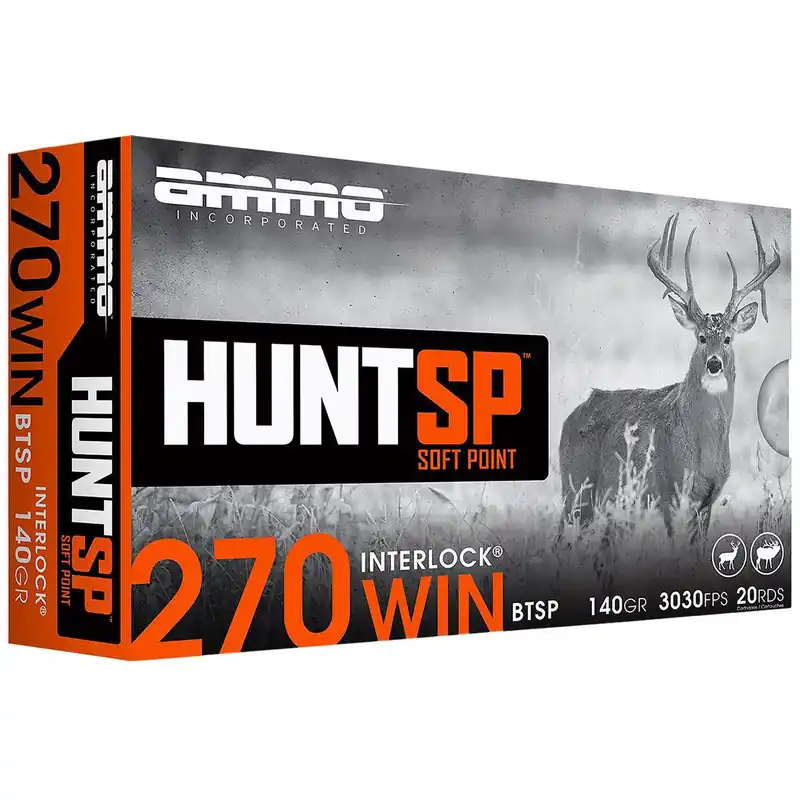 Ammo Inc 270W140SPA20 Hunt 270Win 140gr Soft Point 20 Per Box/10 Case