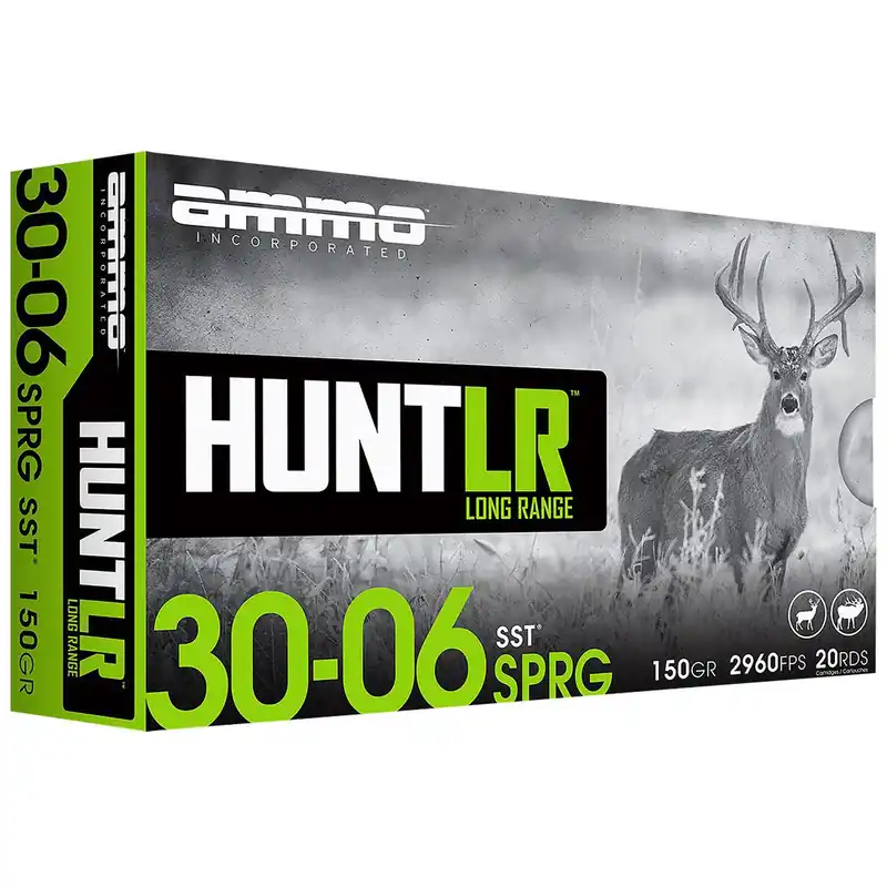 Ammo Inc 3006150SSTA20 Hunt Long Range 30-06Springfield 150gr Super Shock Tip 20 Per Box/10 Case