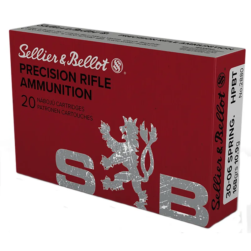 Sellier & Bellot SB3006D Rifle 30-06Springfield 168gr Hollow Point Boat Tail 20 Per Box/20 Case