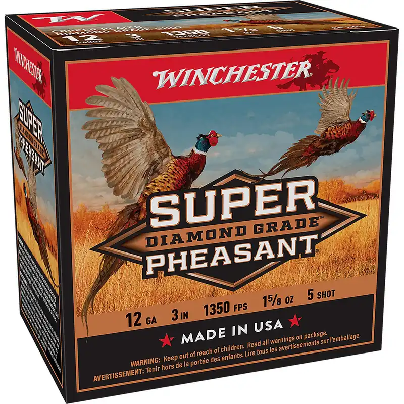 Winchester Ammo SPDG1235 Super Pheasant Diamond Grade 12Gauge 3" 1 5/8oz 5Shot 25 Per Box/10 Case