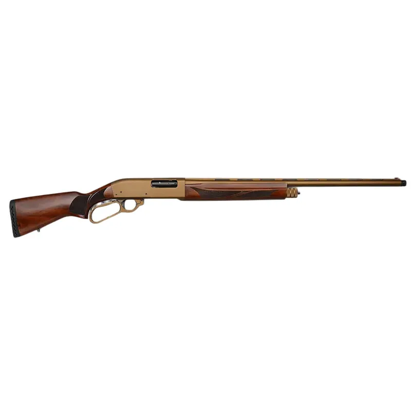 Gforce Arms GFLVR1228WBNZ Refuge 12 Gauge Lever 3" 4+1 28" Burnt Bronze Cerakote Vent Rib Barrel, Burnt Bronze Cerakote Aluminum Alloy Receiver, Fixed Turkish Walnut Stock